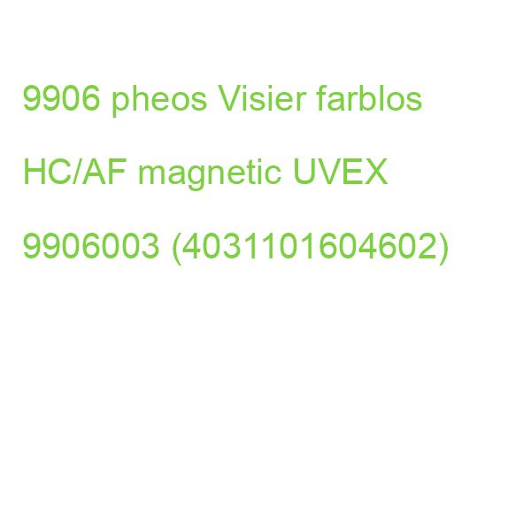 9906 pheos Visier farblos HC/AF magnetic UVEX 9906003 (4031101604602)