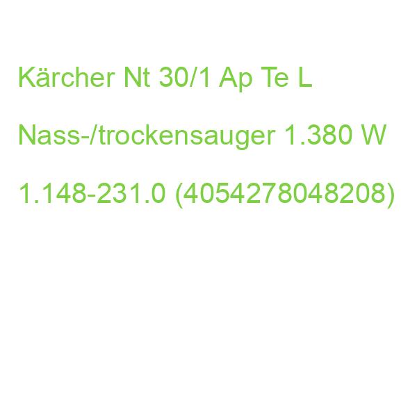 Kärcher Nt 30/1 Ap Te L Nass-/trockensauger 1.380 W 1.148-231.0 (4054278048208)