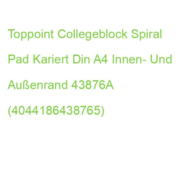 Toppoint Collegeblock Spiral Pad Kariert Din A4 Innen- Und Außenrand 43876A (4044186438765)