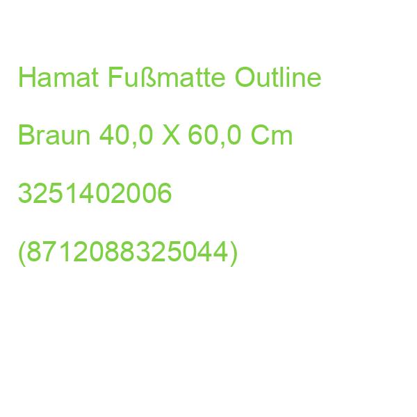 Hamat Fußmatte Outline Braun 40,0 X 60,0 Cm 3251402006 (8712088325044)