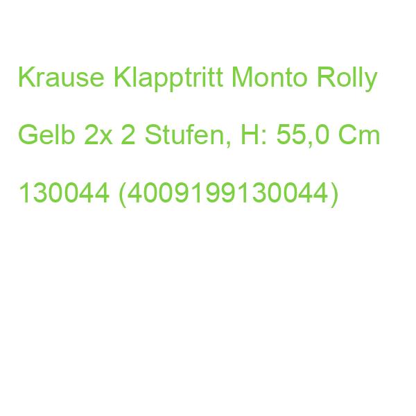 Krause Klapptritt Monto Rolly Gelb 2x 2 Stufen, H: 55,0 Cm 130044 (4009199130044)