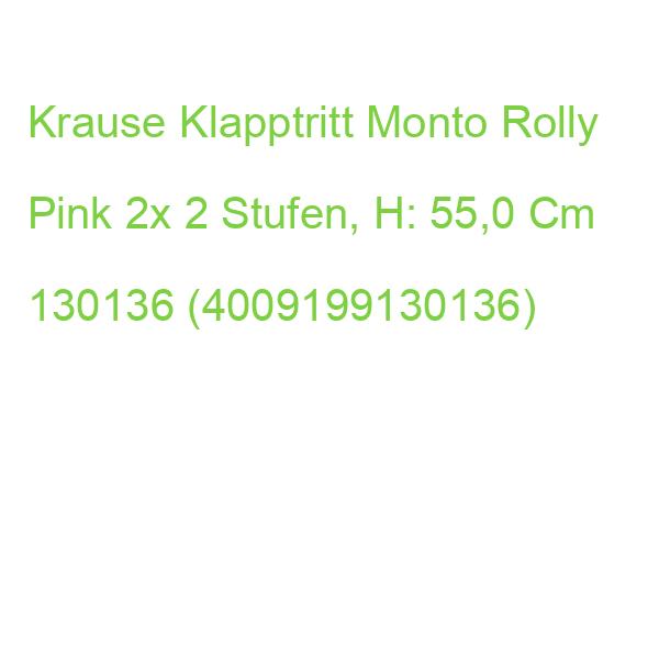 Krause Klapptritt Monto Rolly Pink 2x 2 Stufen, H: 55,0 Cm 130136 (4009199130136)