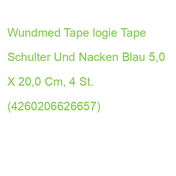 Wundmed Tape logie Tape Schulter Und Nacken 04-047 Blau 5,0 X 20,0 Cm, 4 St. (4260206626657)