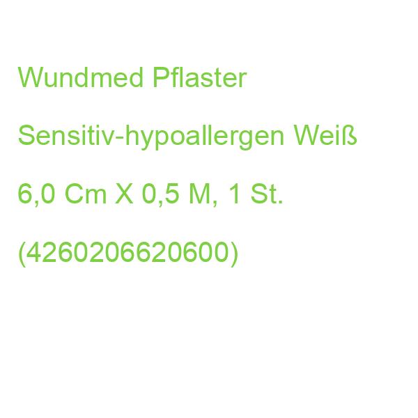 Wundmed Pflaster Sensitiv-hypoallergen 02-002 Weiß 6,0 Cm X 0,5 M, 1 St. (4260206620600)