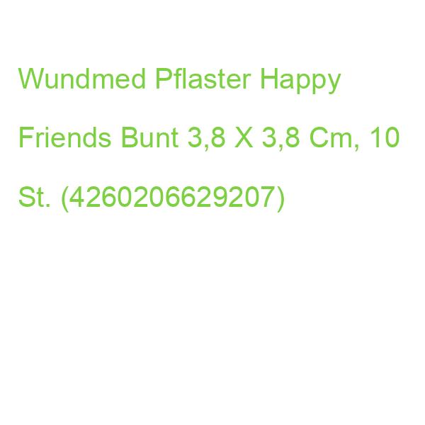 Wundmed Pflaster Happy Friends 02-117 Bunt 3,8 X 3,8 Cm, 10 St. (4260206629207)