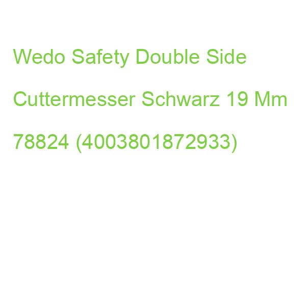 Wedo Cuttermesser Safety Double Side Schwarz 19 Mm 78824 (4003801872933)