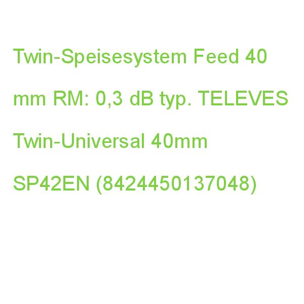 SP 42EN Speisesystem Twin-Universal 40mm TELEVES SP42EN (8424450137048)
