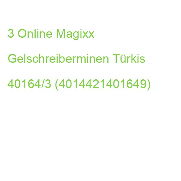 Online Magixx Gelschreiberminen Türkis 0,7 Mm 3 St. 40164/3 (4014421401649)