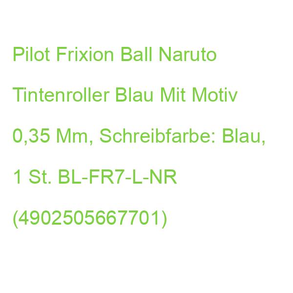 Pilot Frixion Ball Naruto Tintenroller Blau Mit Motiv 0,35 Mm, Schreibfarbe: Blau, 1 St. BL-FR7-L-NR (4902505667701)