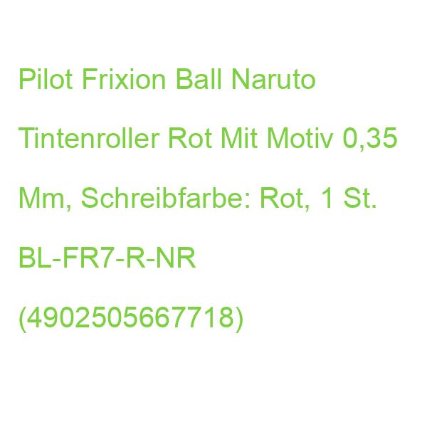 Pilot Frixion Ball Naruto Tintenroller Rot Mit Motiv 0,35 Mm, Schreibfarbe: Rot, 1 St. BL-FR7-R-NR (4902505667718)