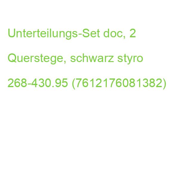 Unterteilungs-Set doc, 2 Querstege, schwarz styro 268-430.95 (7612176081382)