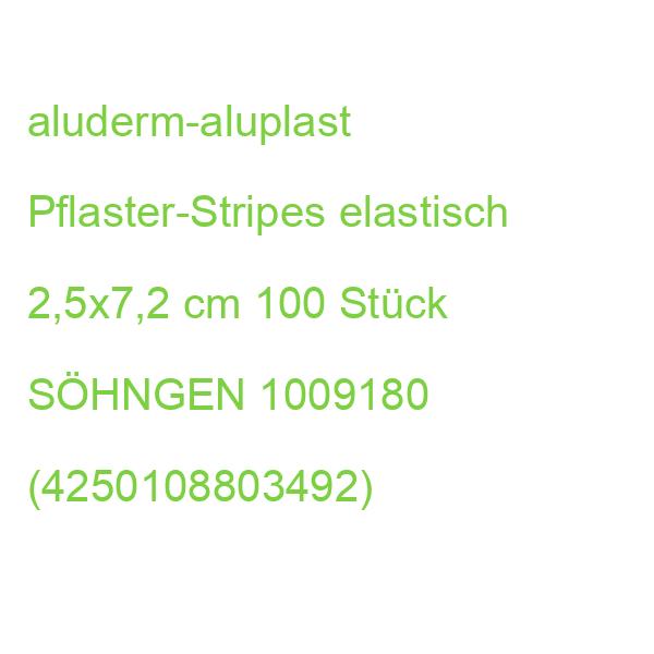 aluderm-aluplast Pflaster-Stripes elastisch 2,5x7,2 cm 100 Stück SÖHNGEN 1009180 (4250108803492)
