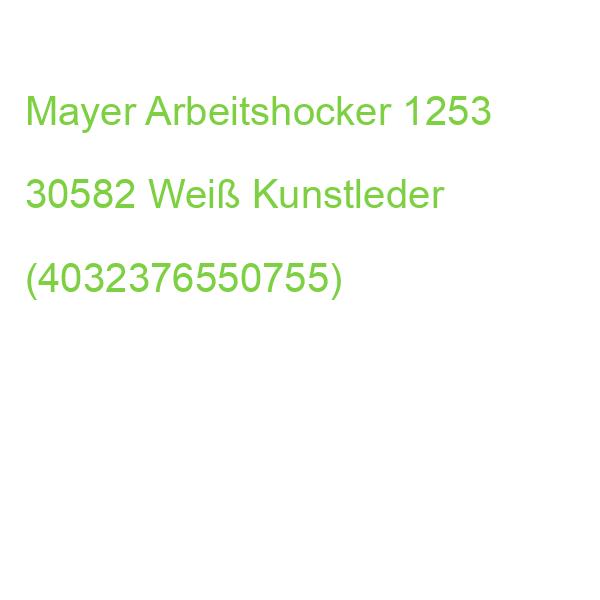 Mayer Arbeitshocker 1253 30582 Weiß Kunstleder (4032376550755)