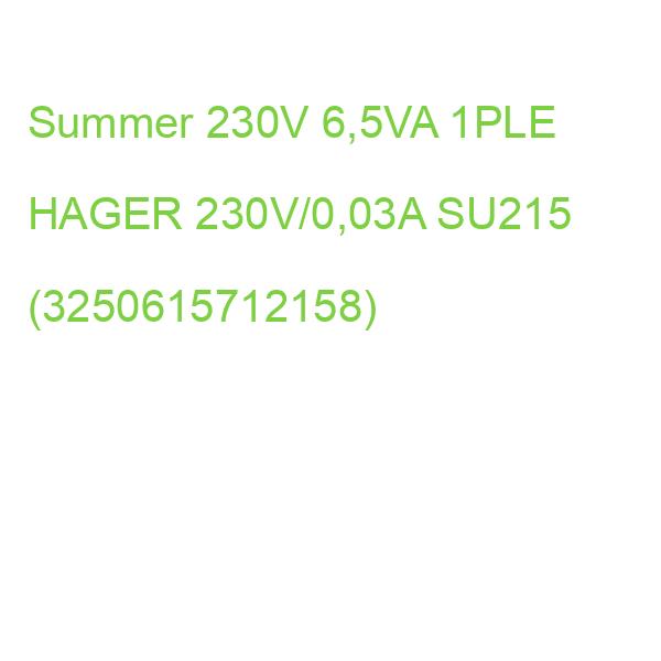 Summer 230V 6,5VA 1PLE HAGER 230V/0,03A SU215 (3250615712158)