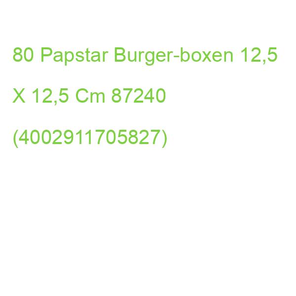 80 Papstar Burger-boxen 12,5 X 12,5 Cm 87240 (4002911705827)