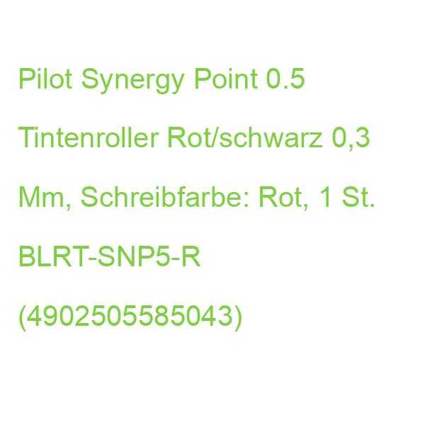 Pilot Synergy Point 0.5 Tintenroller Rot/schwarz 0,3 Mm, Schreibfarbe: Rot, 1 St. BLRT-SNP5-R (4902505585043)