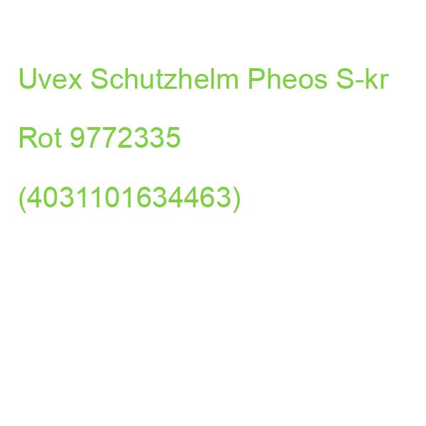 Uvex Schutzhelm Pheos S-kr Rot 9772335 (4031101634463)