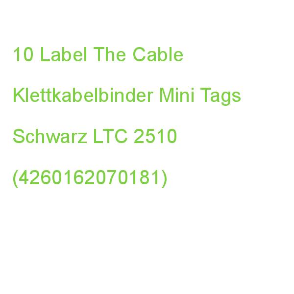 10 Label The Cable Klettkabelbinder Mini Tags Schwarz LTC 2510 (4260162070181)