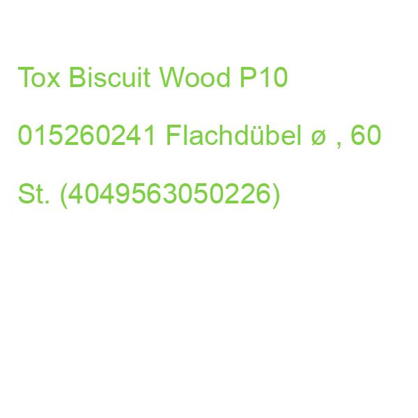 Tox Biscuit Wood P10 015260241 Flachdübel, 60 St. (4049563050226)