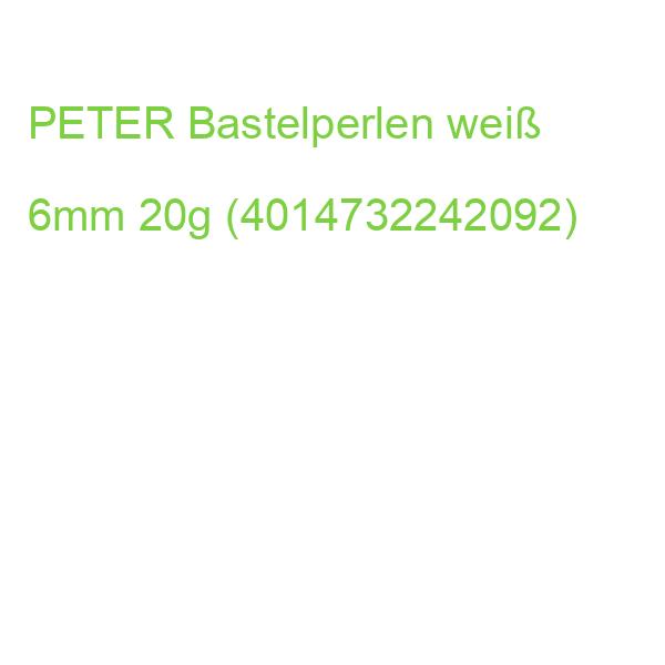 PETER Bastelperlen weiß 6mm 20g (4014732242092)
