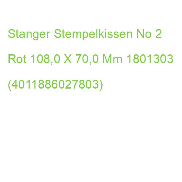 Stanger Stempelkissen No 2 Rot 108,0 X 70,0 Mm 1801303 (4011886027803)