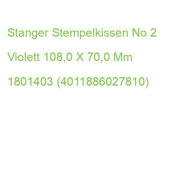 Stanger Stempelkissen No 2 Violett 108,0 X 70,0 Mm 1801403 (4011886027810)