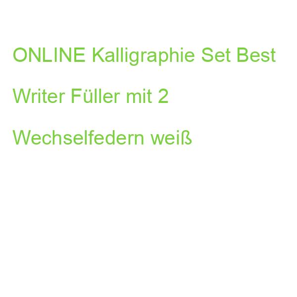 ONLINE Kalligraphie Set Best Writer Füller mit 2 Wechselfedern weiß