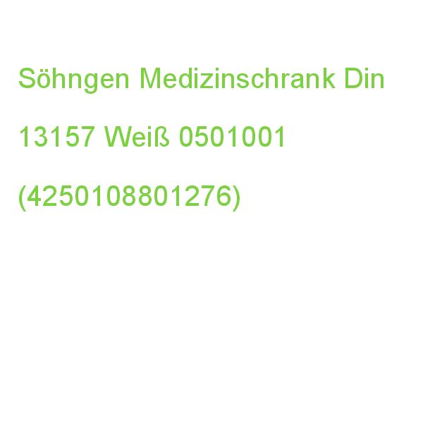 Söhngen Medizinschrank Heidelberg Din 13157 Weiß 0501001 (4250108801276)