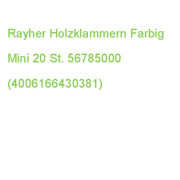 Rayher Holzklammern Mehrfarbig Mini 20 St. 56785000 (4006166430381)