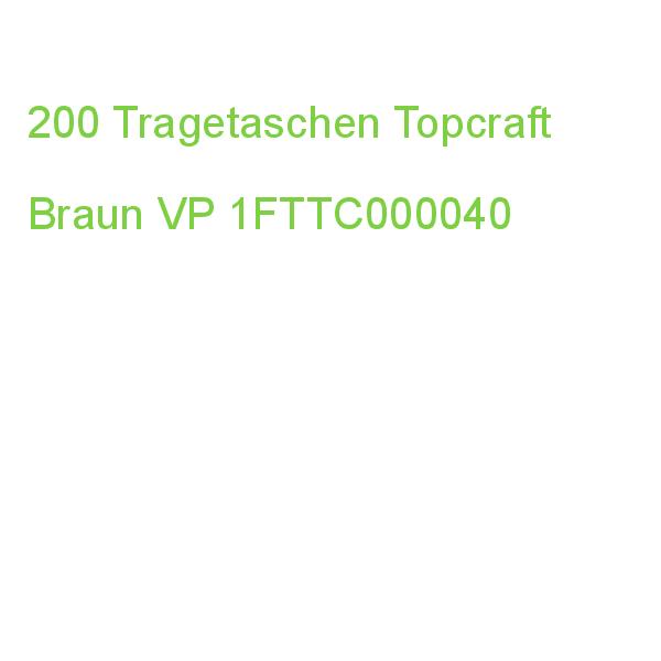 200 Vp Papier-tragetaschen Topcraft Braun 40,0 X 45,0 Cm 1FTTC000040