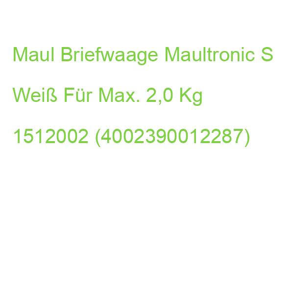 Maul Briefwaage Maultronic S Weiß Für Max. 2,0 Kg 1512002 (4002390012287)