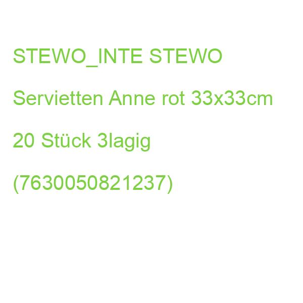 BAIER STEWO Servietten Anne rot 33x33cm 20 Stück 3lagig (7630050821237)