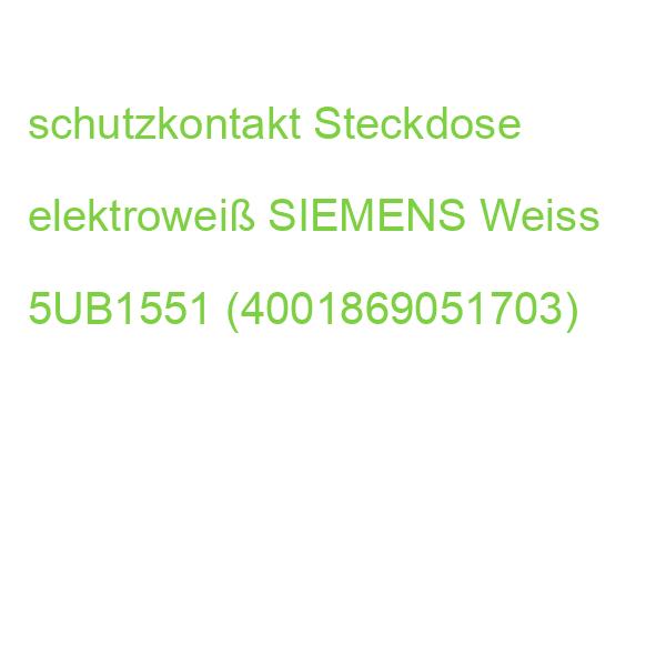 schutzkontakt Steckdose elektroweiß SIEMENS Weiss 5UB1551 (4001869051703)