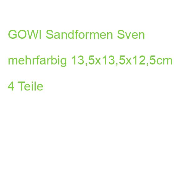 GOWI Sandformen Sven mehrfarbig 13,5x13,5x12,5cm 4 Teile (9002289558518)