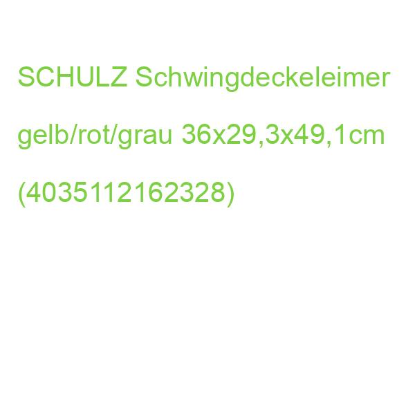 SCHULZ Schwingdeckeleimer gelb/rot/grau 36x29,3x49,1cm (4035112162328)
