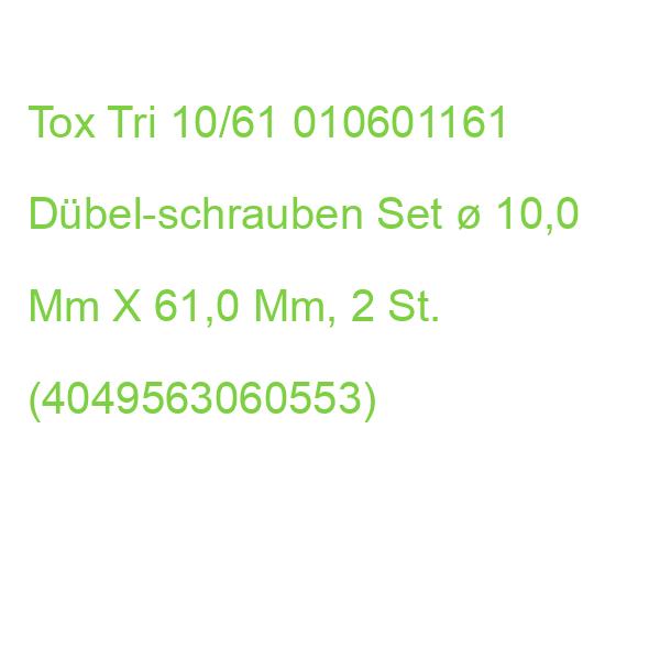 Tox Tri 10/61 010601161 Dübel Mit Schrauben  10 Mm X 61 Mm, 2 St. (4049563060553)