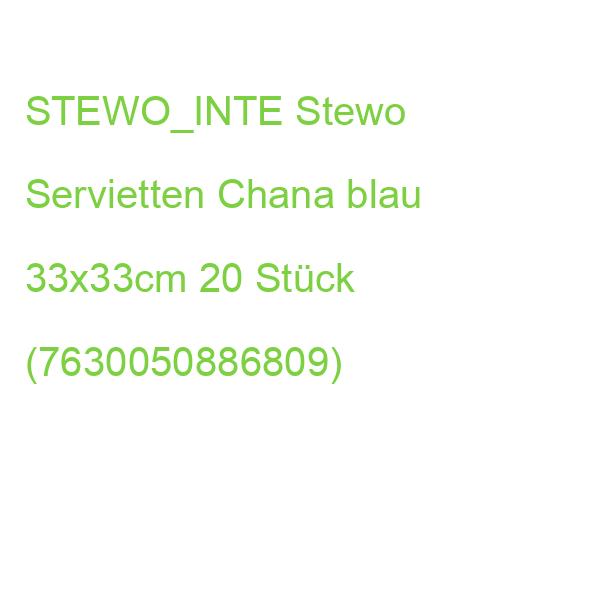 BAIER STEWO Servietten Chana blau 33x33cm 20 Stück (7630050886809)