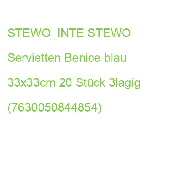 BAIER STEWO Servietten Benice blau 33x33cm 20 Stück 3lagig (7630050844854)
