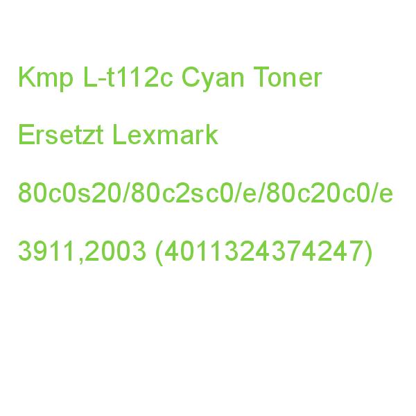 Kmp L-t112c Cyan Toner Kompatibel Zu Lexmark 80c0s20/80c2sc0/e/80c20c0/e 3911,2003 (4011324374247)