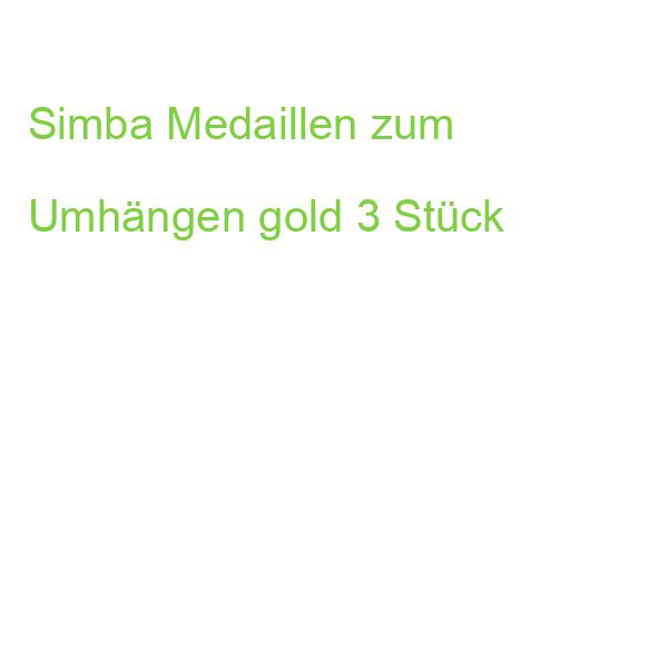 SIMBA Medaillen zum Umhängen gold 3 Stück (4006592021894)