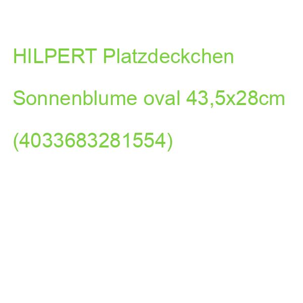 HILPERT Platzdeckchen Sonnenblume oval 43,5x28cm (4033683281554)