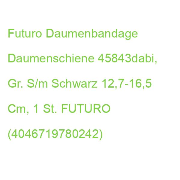 Futuro Daumenbandage Daumenschiene 45843dabi, Gr. S/m Schwarz 12,7-16,5 Cm, 1 St. FUTURO (4046719780242)