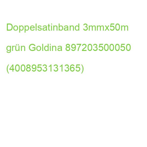 Doppelsatinband 3 mmx50 m grün GOLDINA 897203500050 (4008953131365)