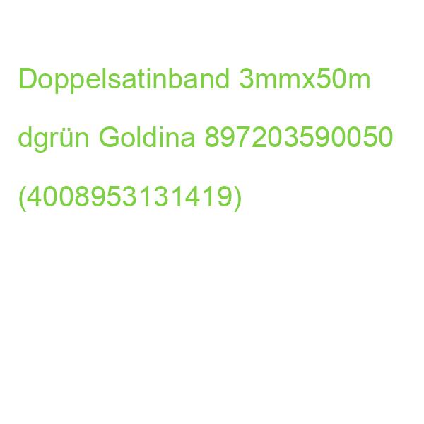 Doppelsatinband 3 mmx50 m dunkelgrün GOLDINA 897203590050 (4008953131419)