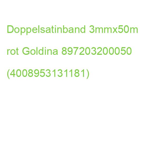 Doppelsatinband 3 mmx50 m rot GOLDINA 897203200050 (4008953131181)