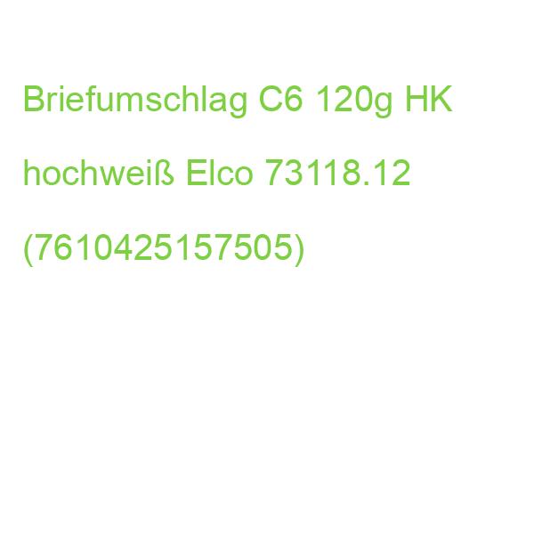 Briefumschlag Prestige C6, hochweiß Haftklebestreifen ohne Fenster 120 g qm 25 Stück ELCO 73118.12 (7610425157505)