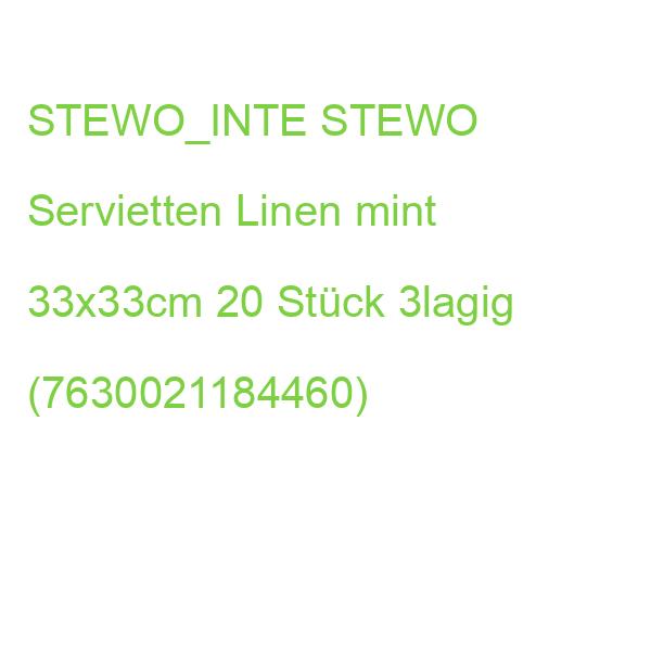 BAIER STEWO Servietten Linen mint 33x33cm 20 Stück 3lagig (7630021184460)