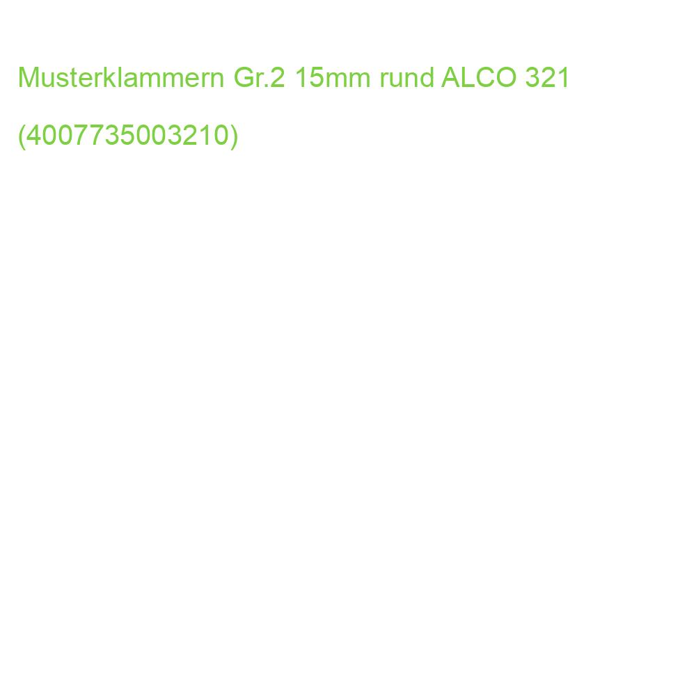 Musterbeutelklammern 100 Stück Rundkopf 15 mm ALCO 321 (4007735003210)