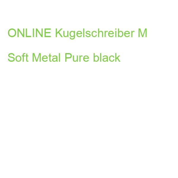 ONLINE Kugelschreiber M Soft Metal Pure black