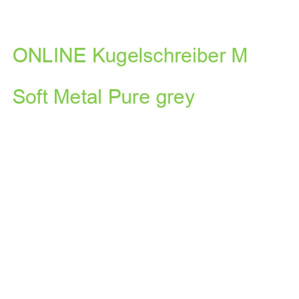 ONLINE Kugelschreiber M Soft Metal Pure grey